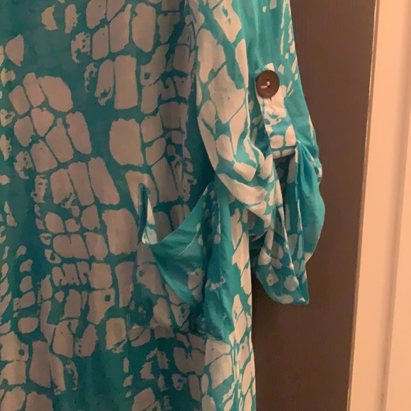 Tunic aqua and white. - Picture 3 of 7